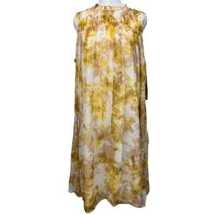 NWT Joie Limited Edition Mini Dress Women Sunflower Porcelain Sz Large Coachella